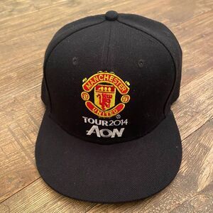 Manchester United Tour 2014 AON Premier League Snapback Hat Cap OS Black